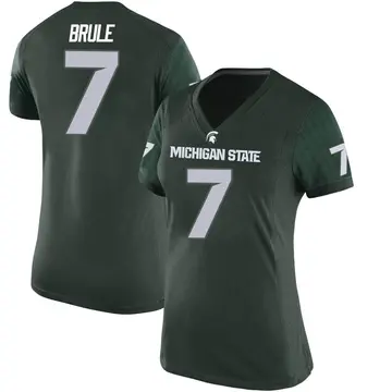 Women's Aaron Brule Michigan State Spartans Nike Game Green Football College Jersey