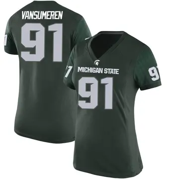 Women's Alex VanSumeren Michigan State Spartans Nike Game Green Football College Jersey