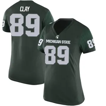 Women's Austin Clay Michigan State Spartans Nike Game Green Football College Jersey