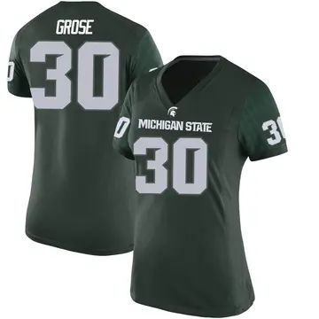 Women's Aveon Grose Michigan State Spartans Nike Game Green Football College Jersey