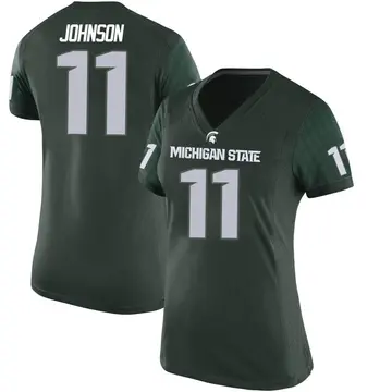 Women's Aziah Johnson Michigan State Spartans Nike Game Green Football College Jersey