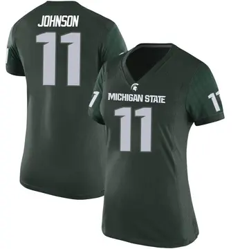 Women's Aziah Johnson Michigan State Spartans Nike Replica Green Football College Jersey