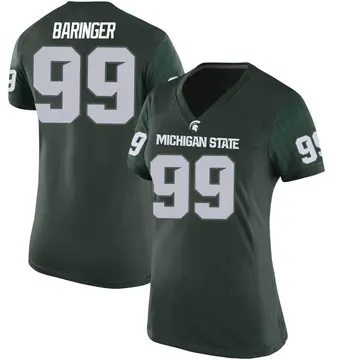 Women's Bryce Baringer Michigan State Spartans Nike Game Green Football College Jersey