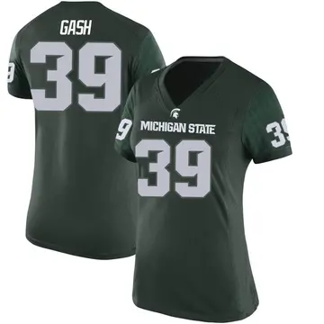 Women's Caleb Gash Michigan State Spartans Nike Game Green Football College Jersey