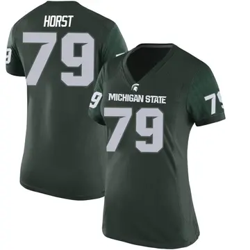 Women's Jarrett Horst Michigan State Spartans Nike Game Green Football College Jersey