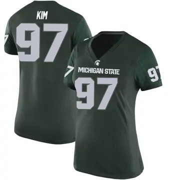 Women's Jonathan Kim Michigan State Spartans Nike Game Green Football College Jersey