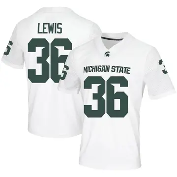 Youth Brandon Lewis Michigan State Spartans Nike Game White Football Jersey