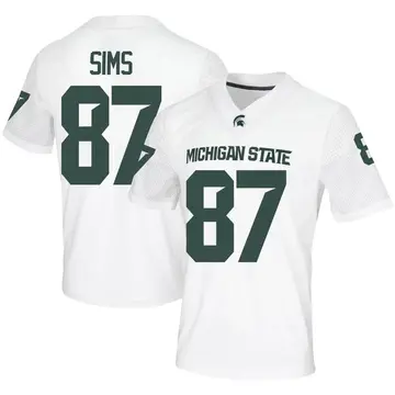 Youth Dyson Sims Michigan State Spartans Nike Game White Football Jersey