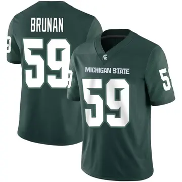 Youth Kyler Brunan Michigan State Spartans Nike Game Green Football Jersey