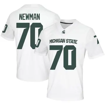 Youth Luke Newman Michigan State Spartans Nike Game White Football Jersey