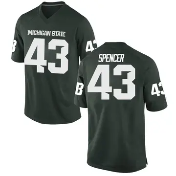 Youth Malik Spencer Michigan State Spartans Nike Game Green Football College Jersey