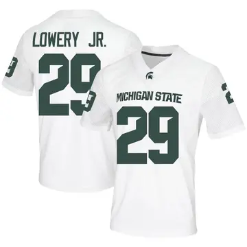 Youth Marqui Lowery Jr. Michigan State Spartans Nike Game White Football Jersey