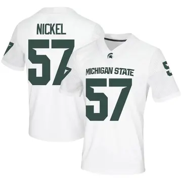 Youth Mason Nickel Michigan State Spartans Nike Game White Football Jersey