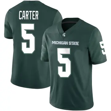 Youth Nate Carter Michigan State Spartans Nike Game Green Football Jersey