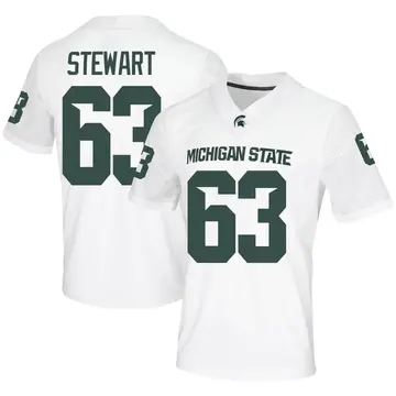 Youth Payton Stewart Michigan State Spartans Nike Game White Football Jersey